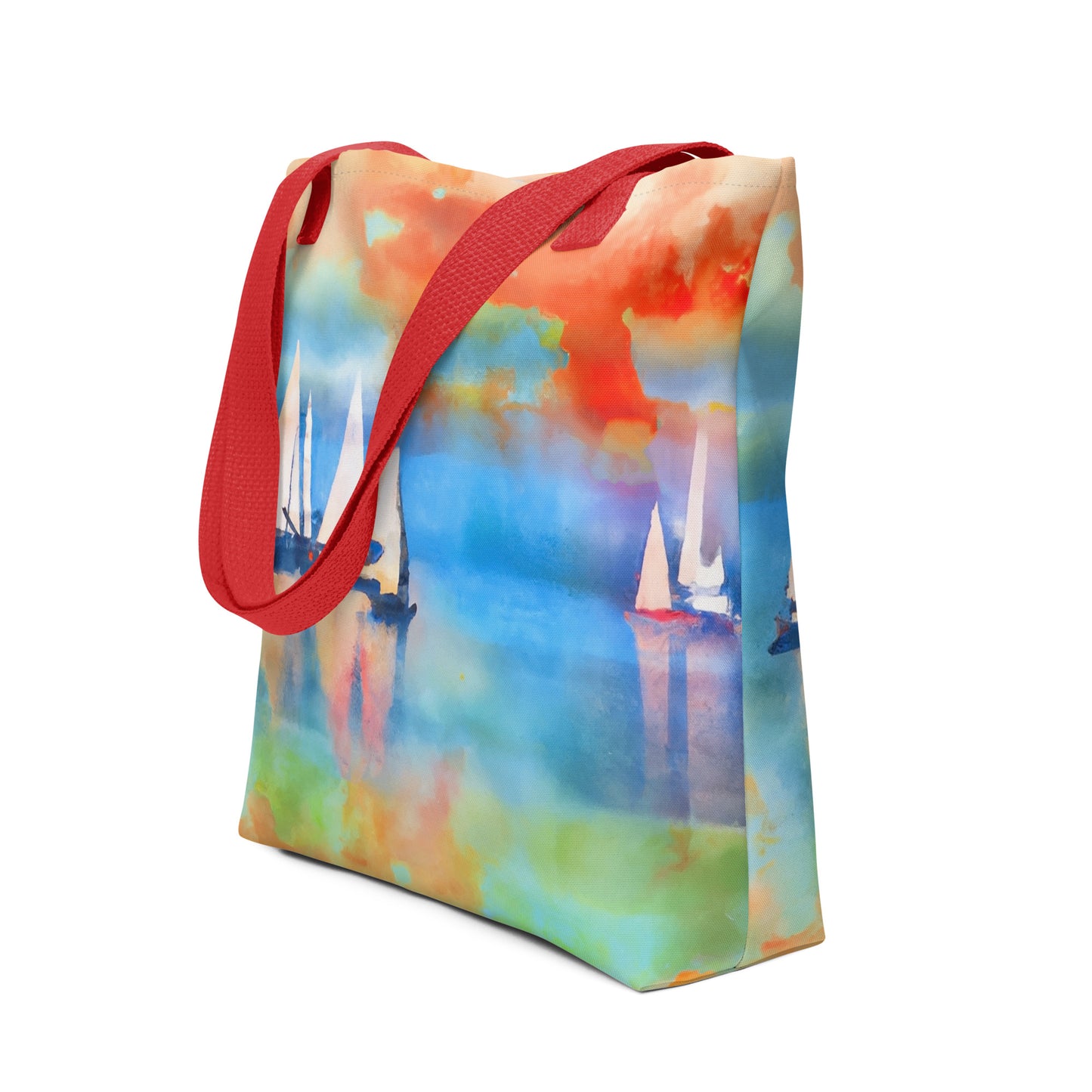 Sailboats on Water Tote Bag, Apparel & Accessories