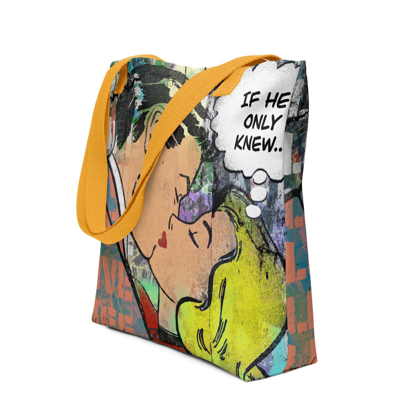 "If He Only Knew" Neon Love Series Tote Bag, Apparel & Accessories