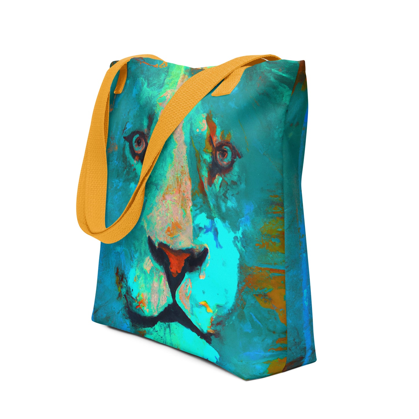 "Lion's Stare" Animal Life Tote Bag, Apparel & Accessories