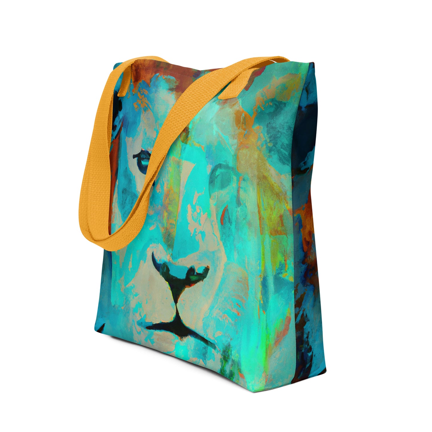 "Lion's Stare" Animal Life Tote Bag, Apparel & Accessories