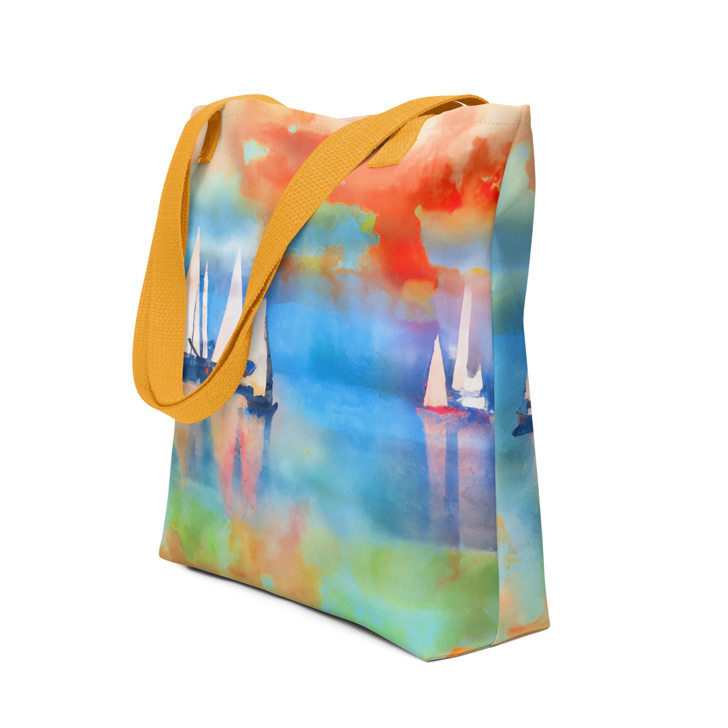 Sailboats on Water Tote Bag, Apparel & Accessories