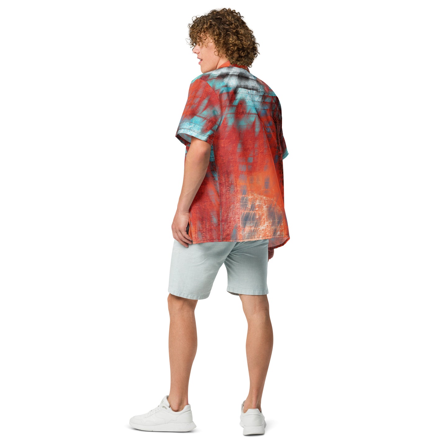 Abstract Unisex Button Shirt