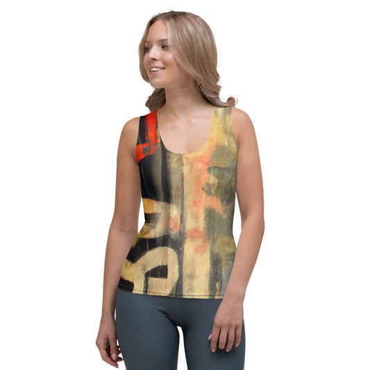 Abstract Cut & Sew Tank Top