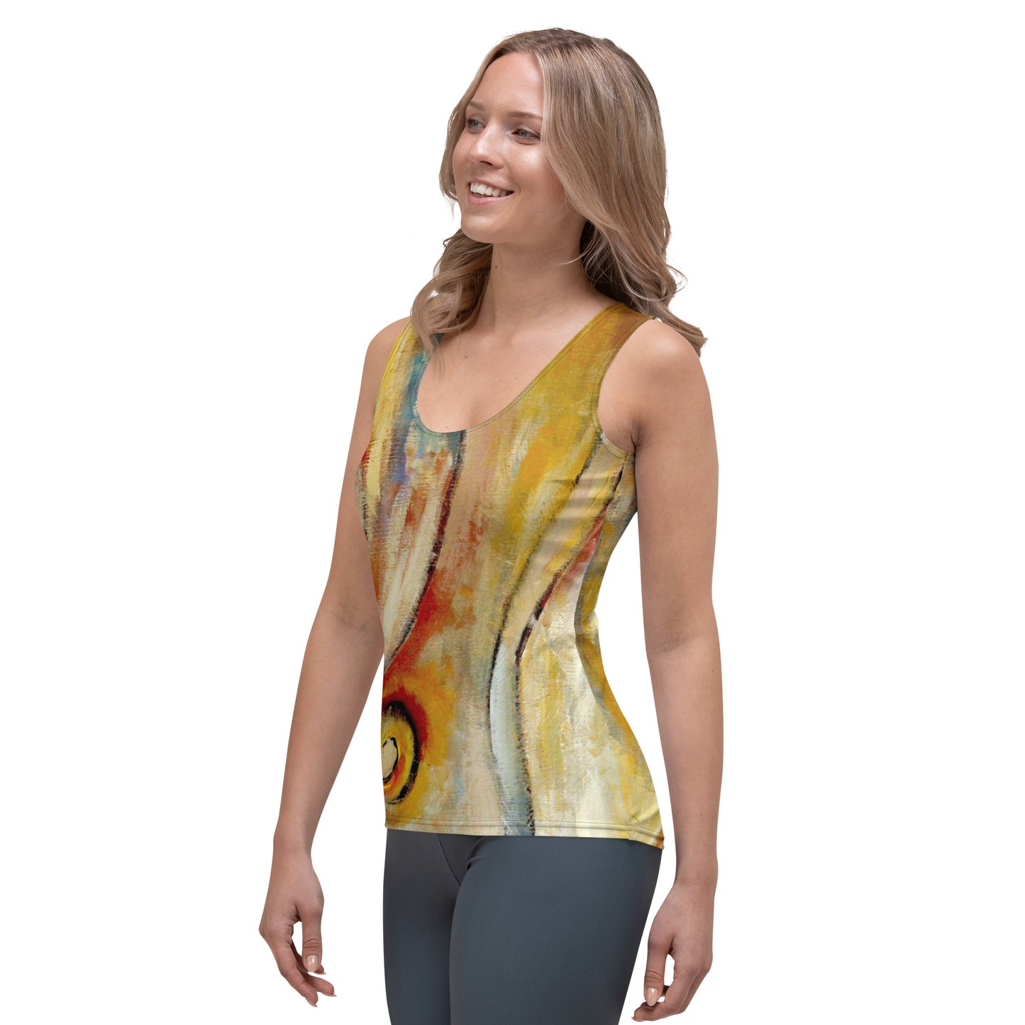 Abstract Cut & Sew Tank Top