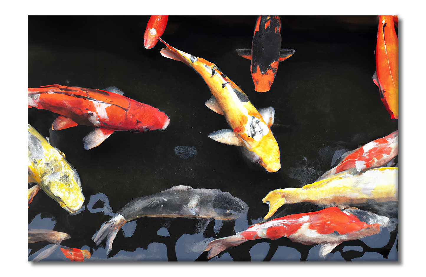 Koi, Fish, Animal Life, Digital Art, Canvas Print, High Quality Image, For Home Decor & Interior Design