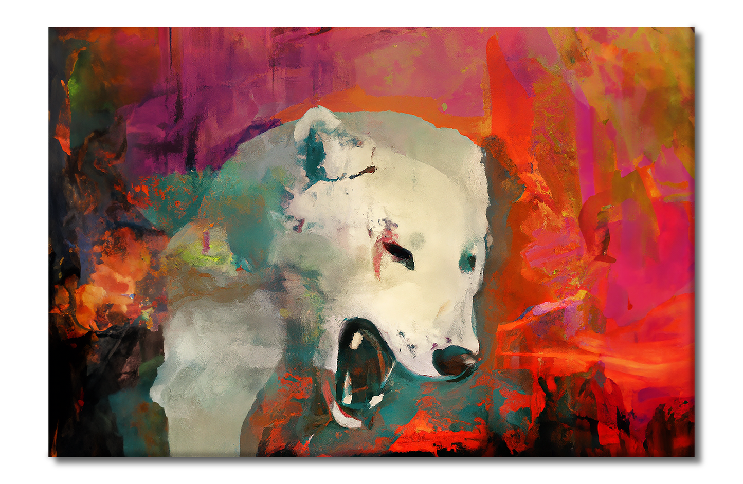 Bad Dog, Animal Life, Digital Art, Canvas Print, High Quality Image, For Home Decor & Interior Design