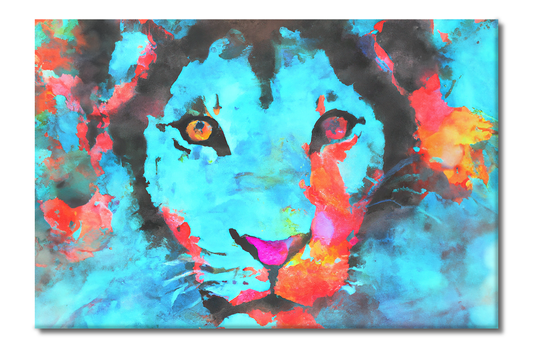 The Lion, Animal Life, Digital Art, Canvas Print, High Quality Image, For Home Decor & Interior Design