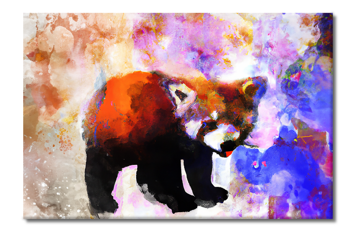 Red Panda, Animal Life, Digital Art, Canvas Print, High Quality Image, For Home Decor & Interior Design