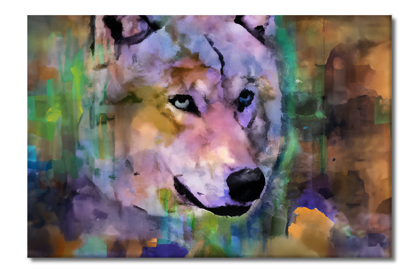 Lone Wolf, Animal Life, Digital Art, Canvas Print, High Quality Image, For Home Decor & Interior Design