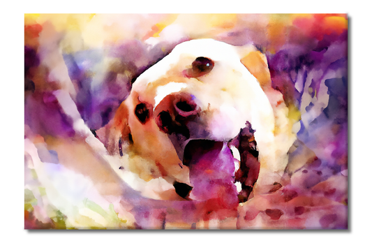 Happy Puppy, Animal Life, Digital Art, Canvas Print, High Quality Image, For Home Decor & Interior Design