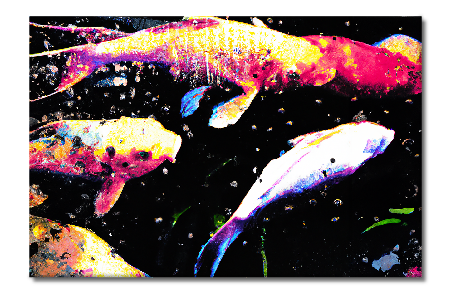 Koi, Animal Life, Digital Art, Canvas Print, High Quality Image, For Home Decor & Interior Design