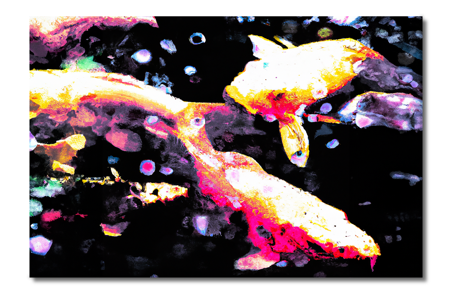 Koi, Animal Life, Digital Art, Canvas Print, High Quality Image, For Home Decor & Interior Design