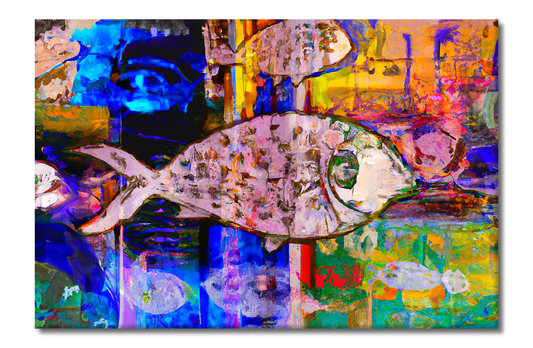 Fish, Animal Life, Digital Art, Canvas Print, High Quality Image, For Home Decor & Interior Design