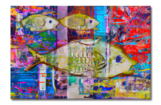 Fish, Animal Life, Digital Art, Canvas Print, High Quality Image, For Home Decor & Interior Design