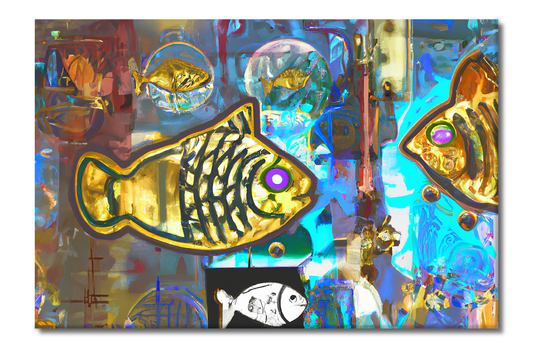 Fish, Animal Life, Digital Art, Canvas Print, High Quality Image, For Home Decor & Interior Design