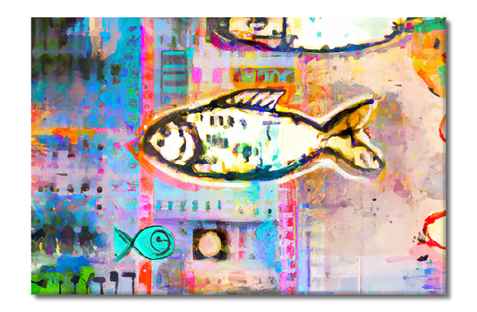 Fish, Animal Life, Digital Art, Canvas Print, High Quality Image, For Home Decor & Interior Design