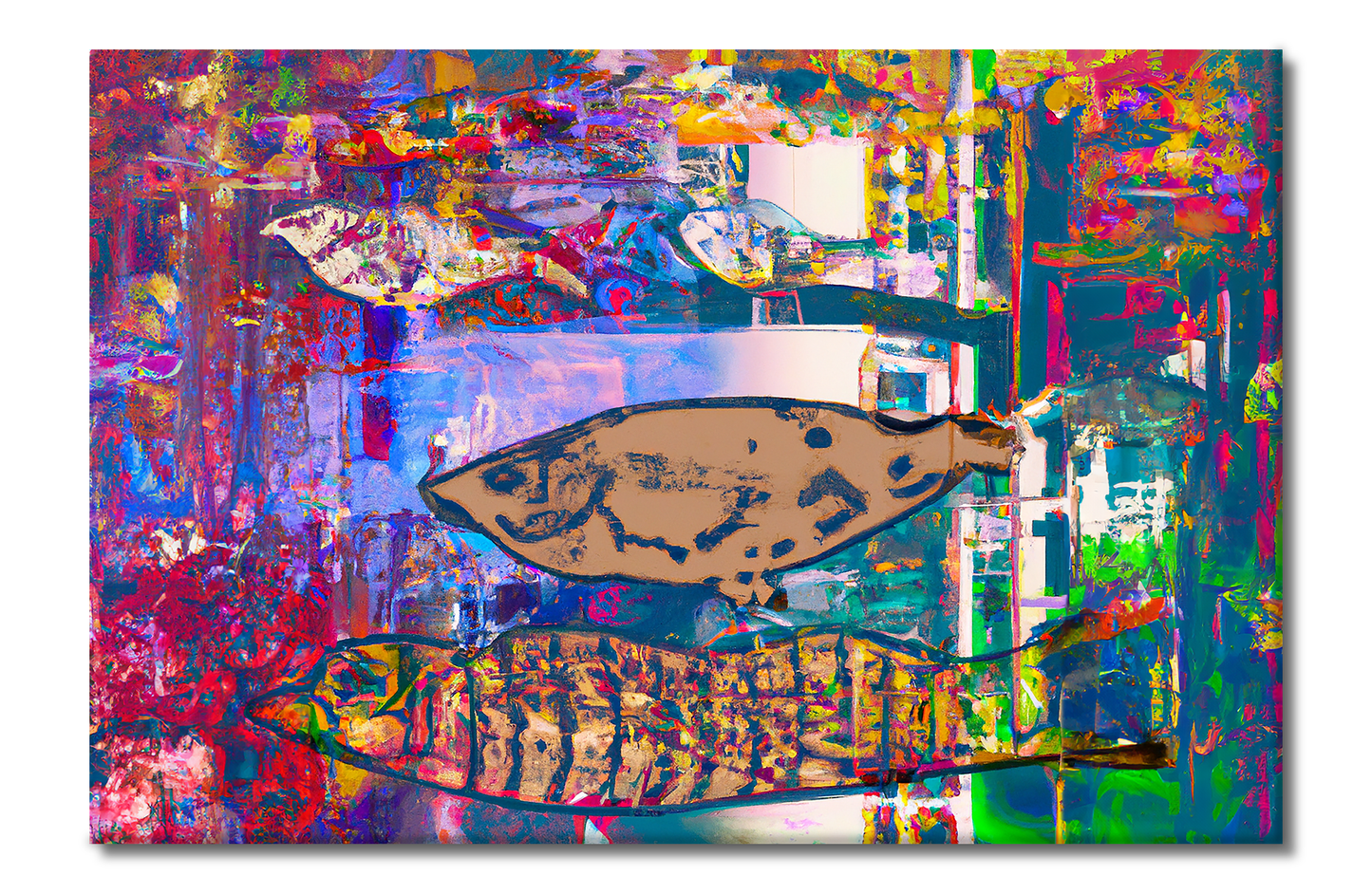 Fish, Animal Life, Digital Art, Canvas Print, High Quality Image, For Home Decor & Interior Design