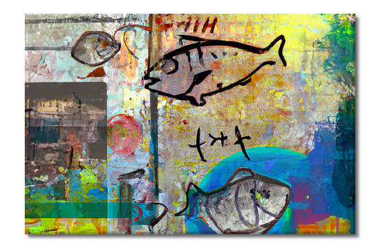 Fish, Animal Life, Digital Art, Canvas Print, High Quality Image, For Home Decor & Interior Design