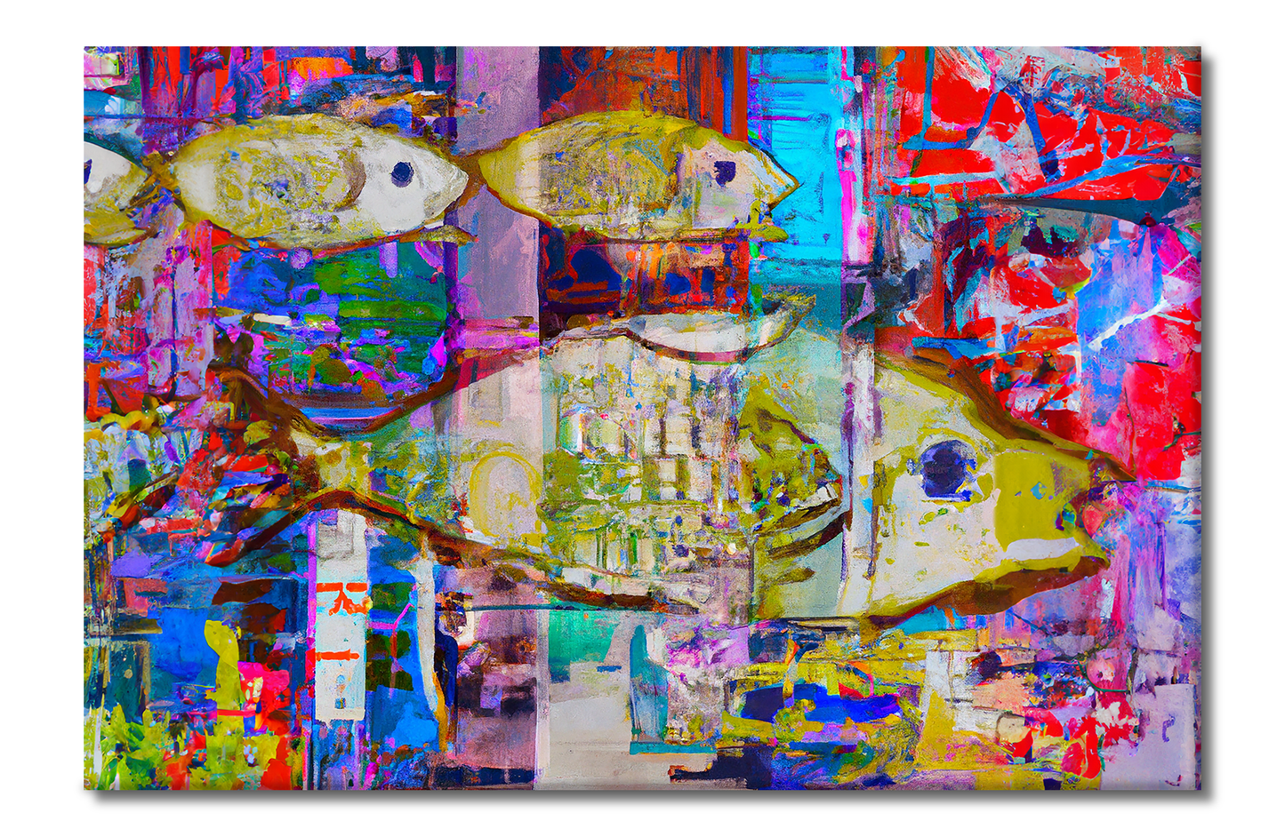 Fish, Animal Life, Digital Art, Canvas Print, High Quality Image, For Home Decor & Interior Design