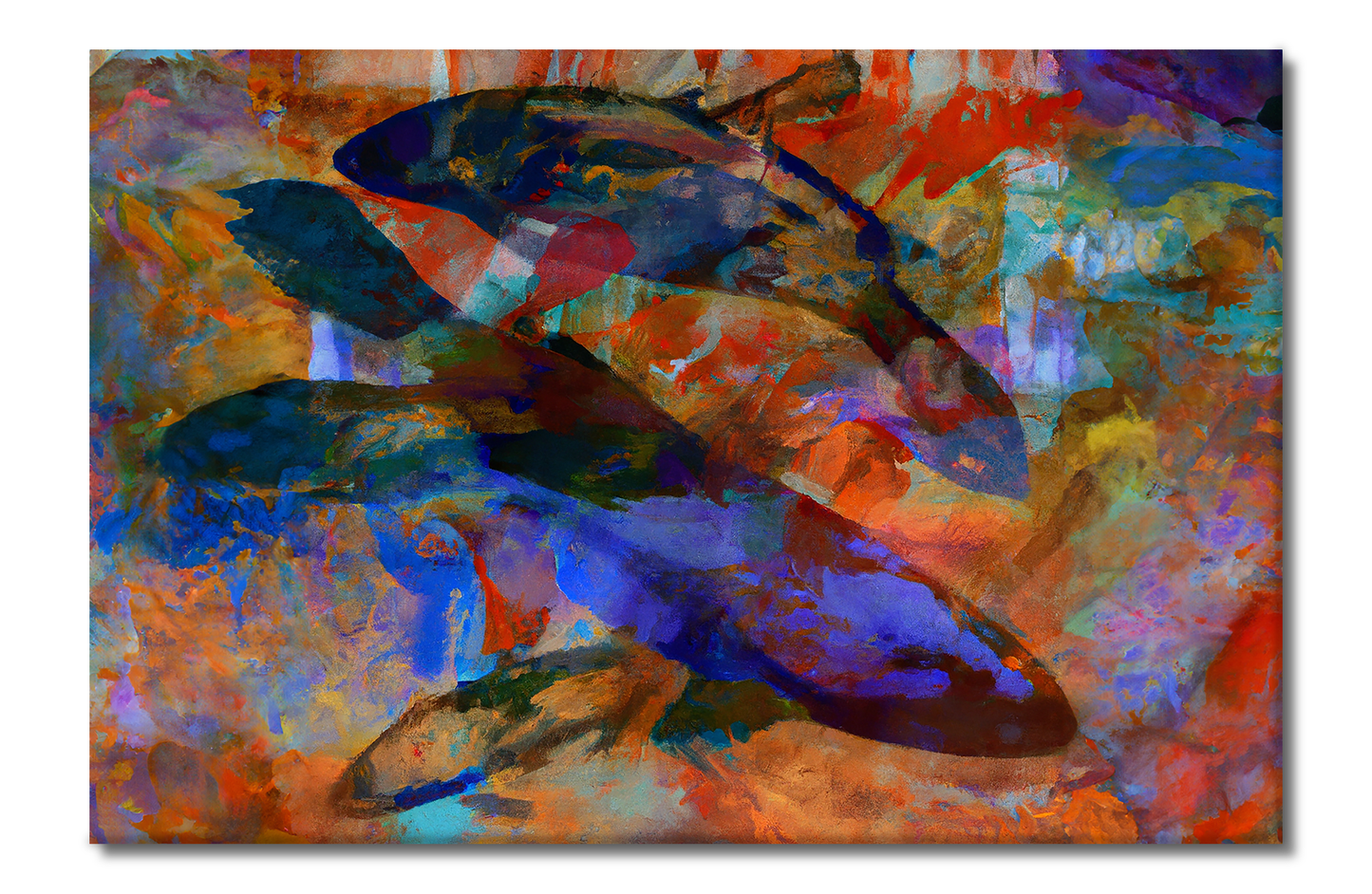 Fish, Animal Life, Digital Art, Canvas Print, High Quality Image, For Home Decor & Interior Design