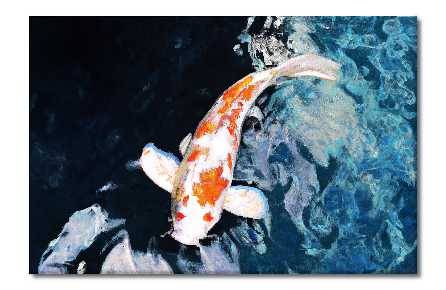 Koi, Animal Life, Digital Art, Canvas Print, High Quality Image, For Home Decor & Interior Design