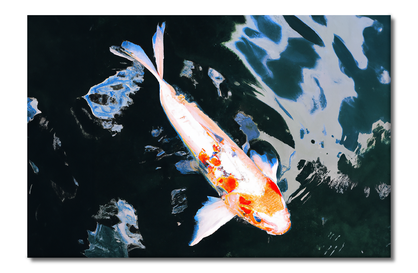 Koi, Fish, Animal Life, Digital Art, Canvas Print, High Quality Image, For Home Decor & Interior Design