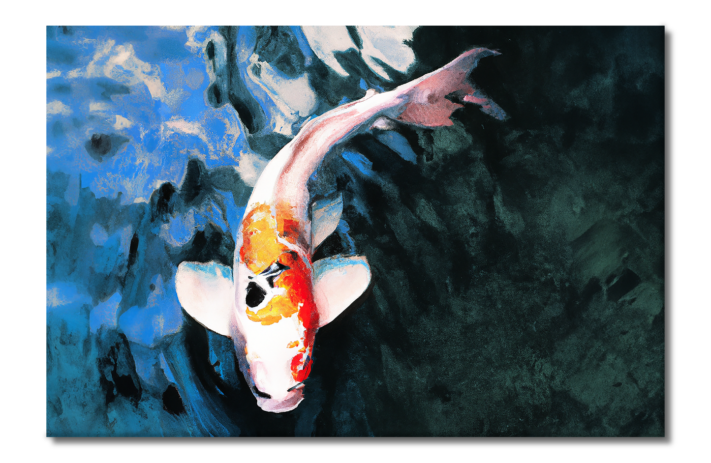 Koi, Animal Life, Digital Art, Canvas Print, High Quality Image, For Home Decor & Interior Design