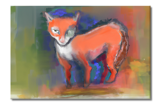 Red Fox, Animal Life, Digital Art, Canvas Print, High Quality Image, For Home Decor & Interior Design
