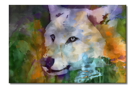 White Wolf, Animal Life, Digital Art, Canvas Print, High Quality Image, For Home Decor & Interior Design