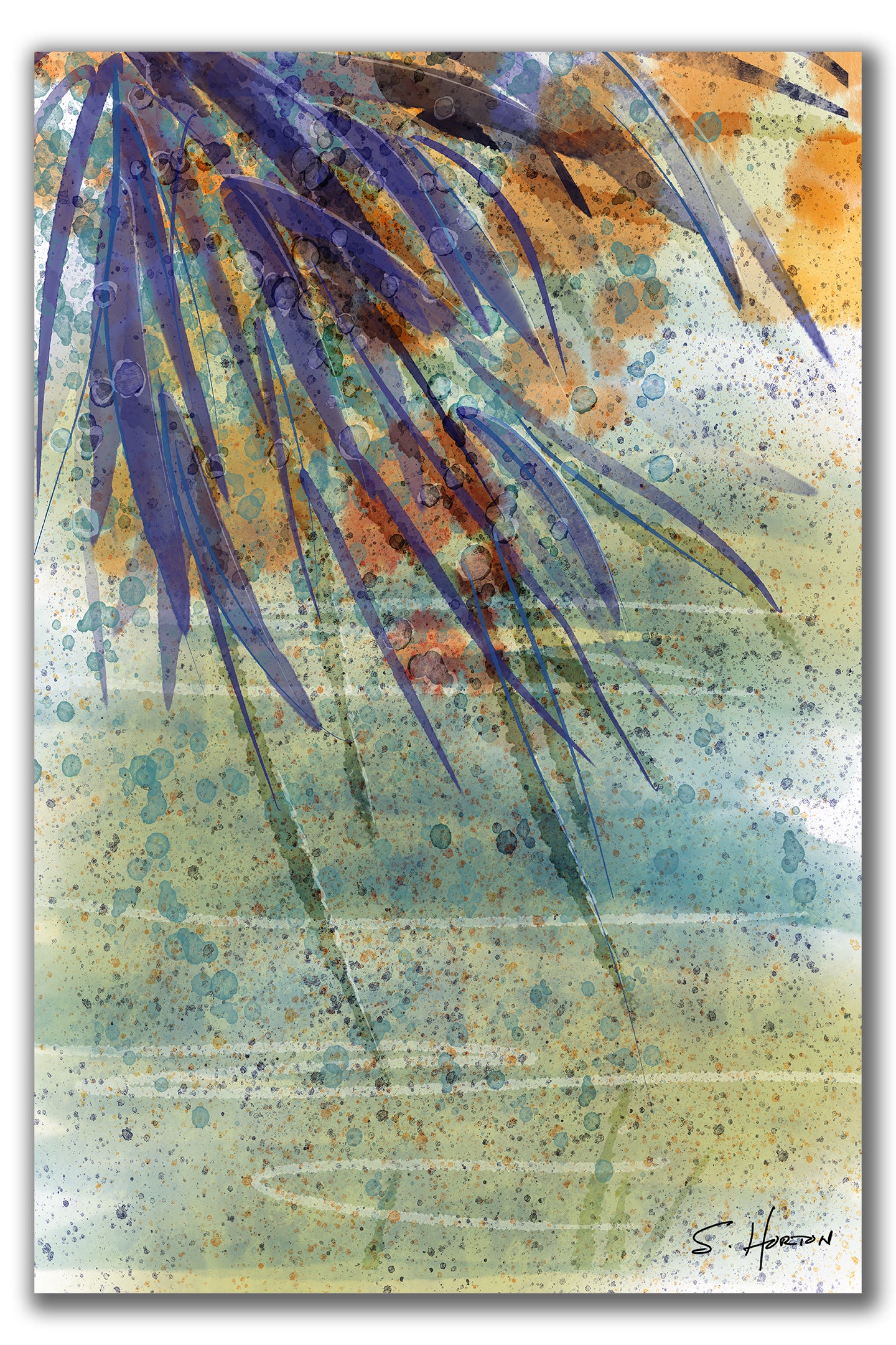 "Bamboo Over Water",  Digital Art, Giclée on Canvas with Signature, High Quality Image, 24"w x 36"h or 40"w x 60"h, Limited Edition of 50