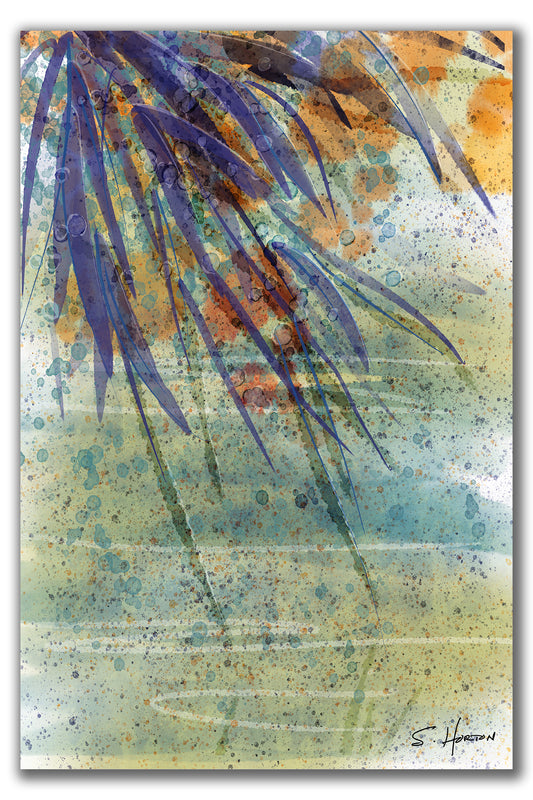 "Bamboo Over Water",  Digital Art, Giclée on Canvas with Signature, High Quality Image, 24"w x 36"h or 40"w x 60"h, Limited Edition of 50