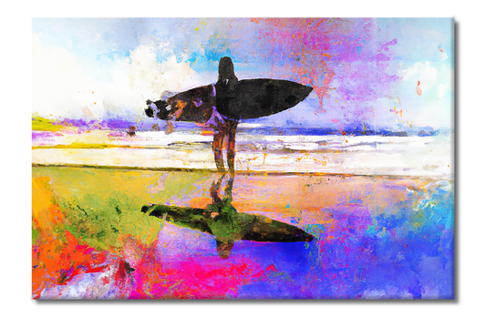 Surf's Up, Beach Life, Digital Art, Canvas Print, High Quality Image, For Home Decor & Interior Design