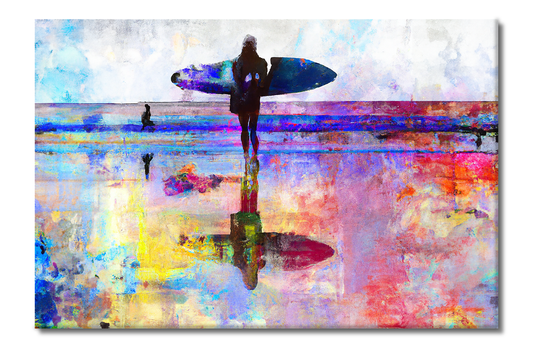 Surf's Up, Beach Life, Digital Art, Canvas Print, High Quality Image, For Home Decor & Interior Design