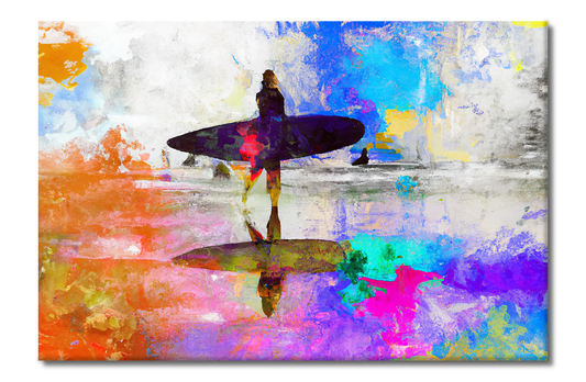 Surf's Up, Beach Life, Digital Art, Canvas Print, High Quality Image, For Home Decor & Interior Design