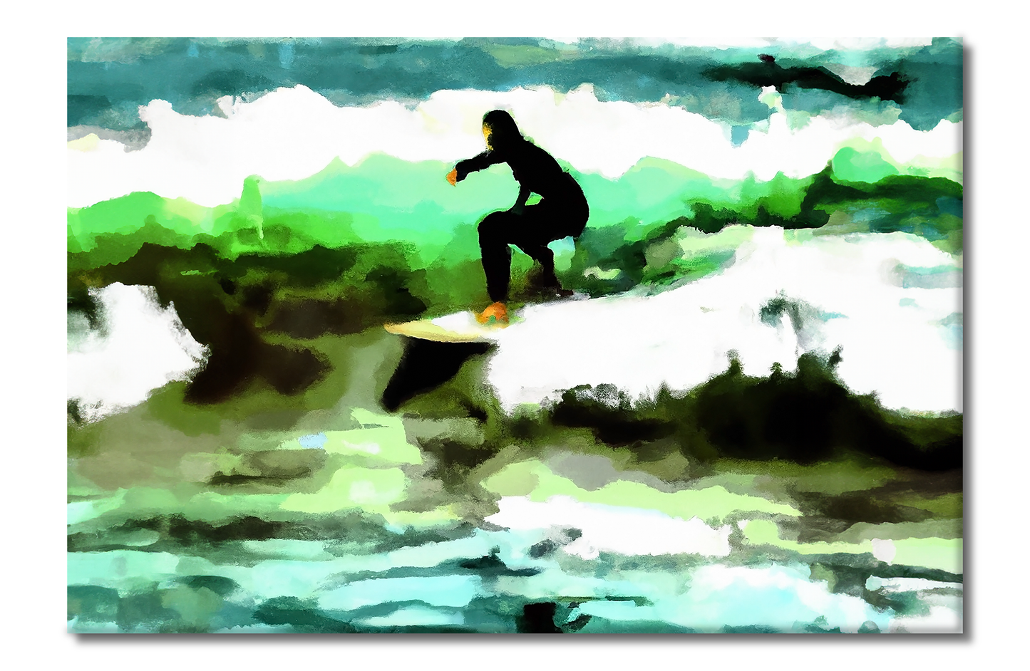 Surf's Up, Beach Life, Digital Art, Canvas Print, High Quality Image, For Home Decor & Interior Design