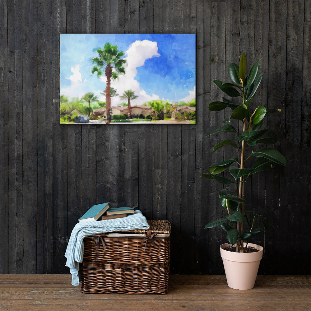 Desert Palms, Scenics, Digital Art, Canvas Print, High Quality Image, For Home Decor & Interior Design