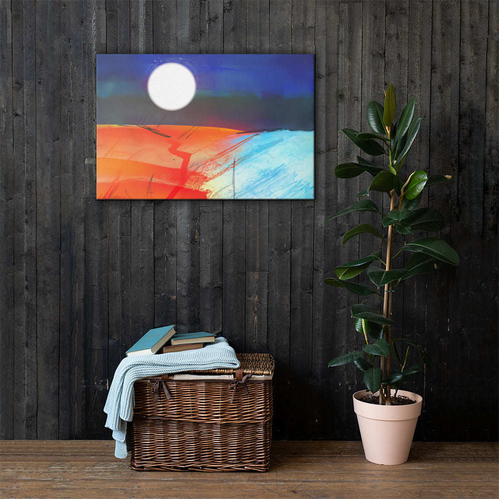 Moonlight on the Hill, Scenics, Digital Art, Canvas Print, High Quality Image, For Home Decor & Interior Design