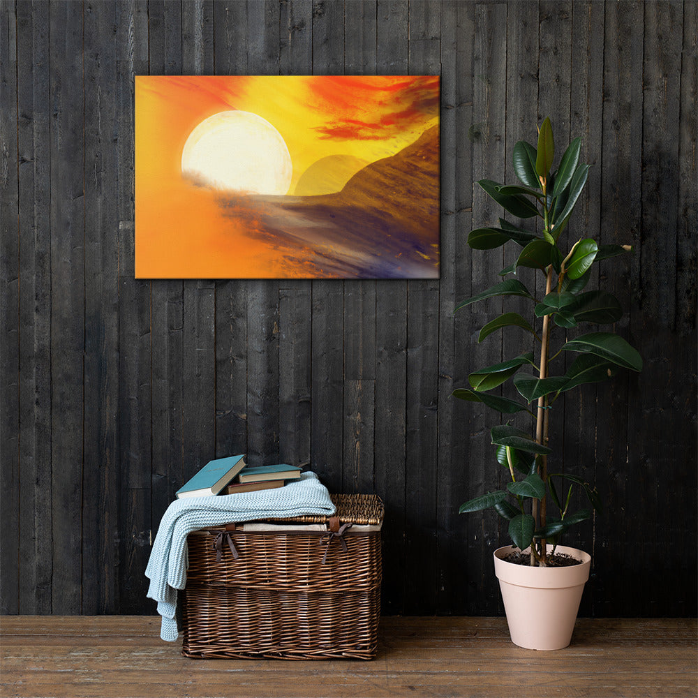 Blazing Sunset, Scenics, Digital Art, Canvas Print, High Quality Image, For Home Decor & Interior Design