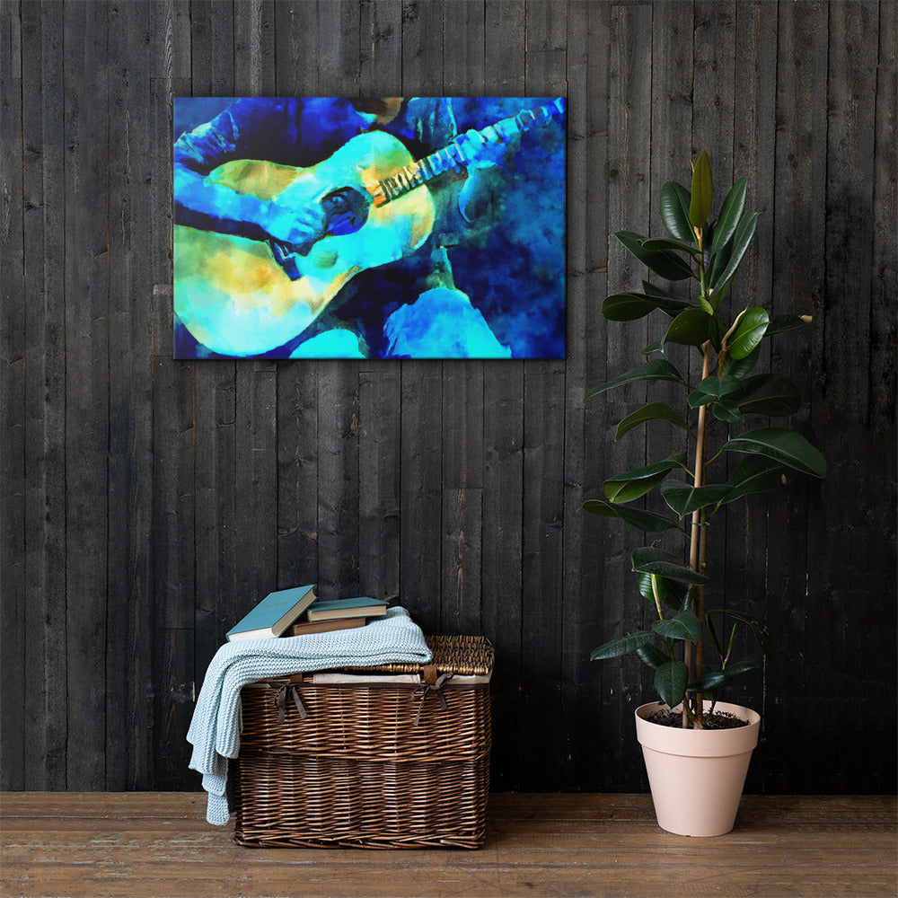 Guitar Player, Portraits, Digital Art, Canvas Print, High Quality Image, For Home Decor & Interior Design