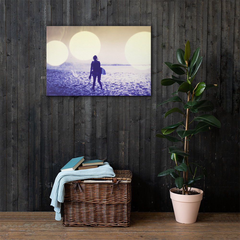 Late Day Surf, Beach Life, Digital Art, Canvas Print, High Quality Image, For Home Decor & Interior Design