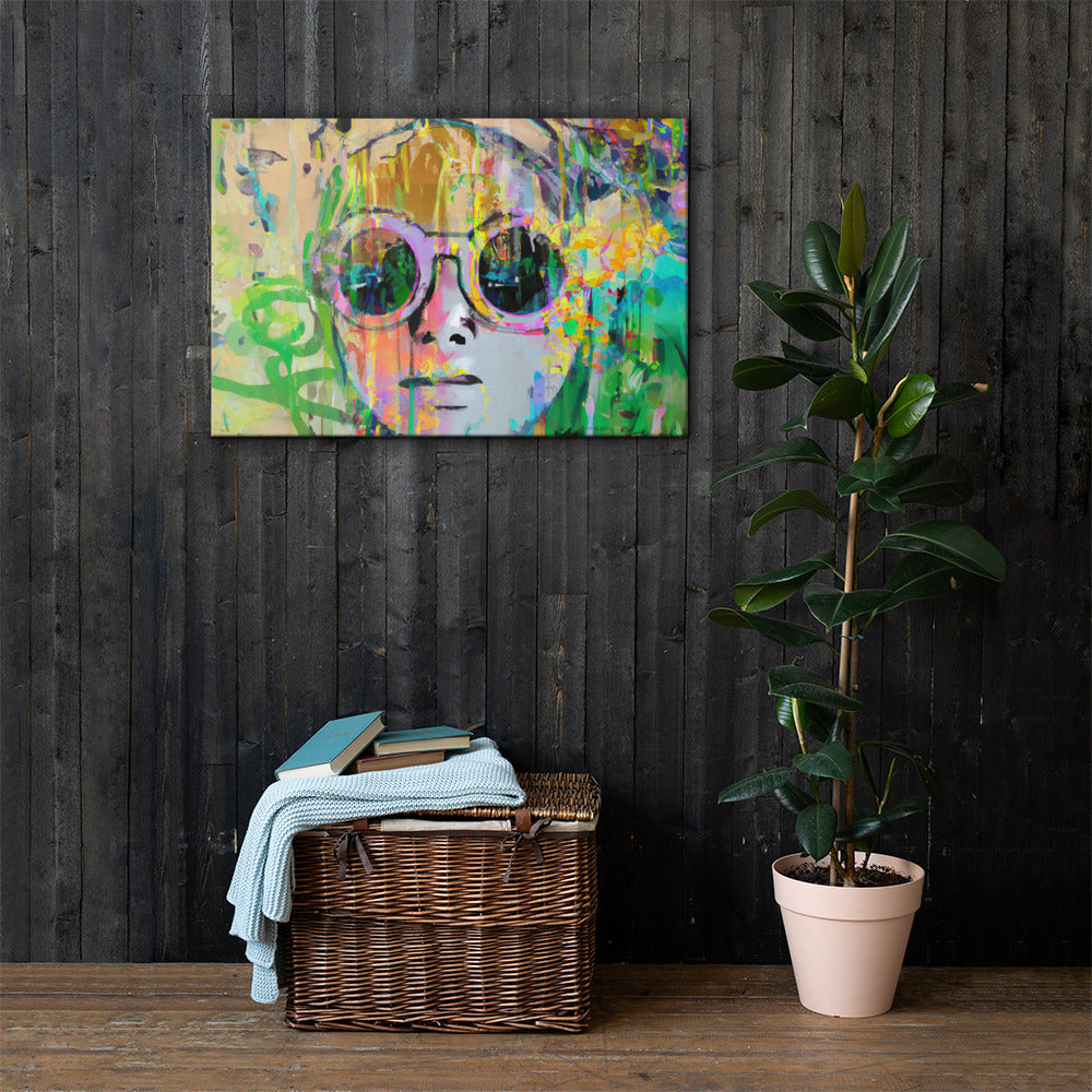 She Vibes, Sunglasses, Digital Art, Canvas Print, High Quality Image, For Home Decor & Interior Design