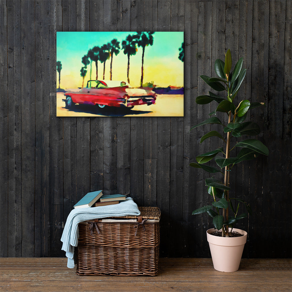 Beach Life, Pink Caddy, THNKPNK, Digital Art, Canvas Print, High Quality Image, For Home Decor & Interior Design