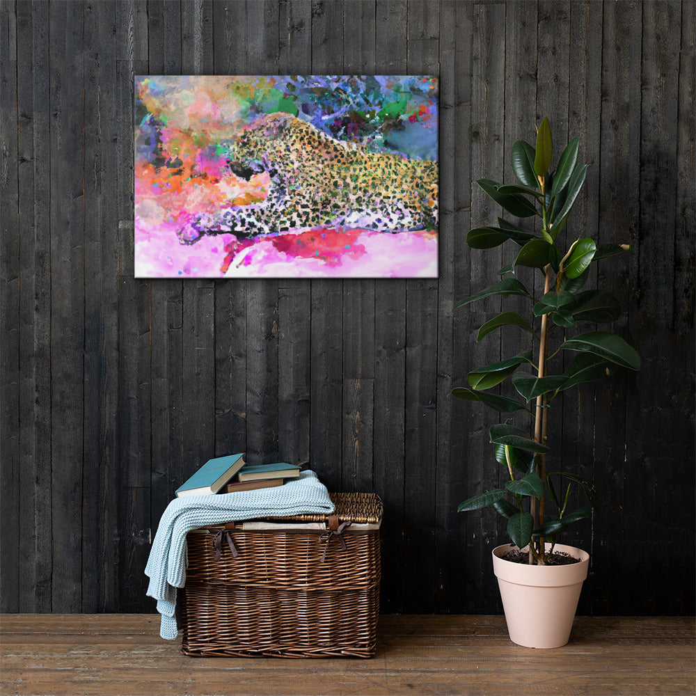 Leopard, Animal Life, Surreal, Parody, Digital Art, Canvas Print, High Quality Image, For Home Decor & Interior Design