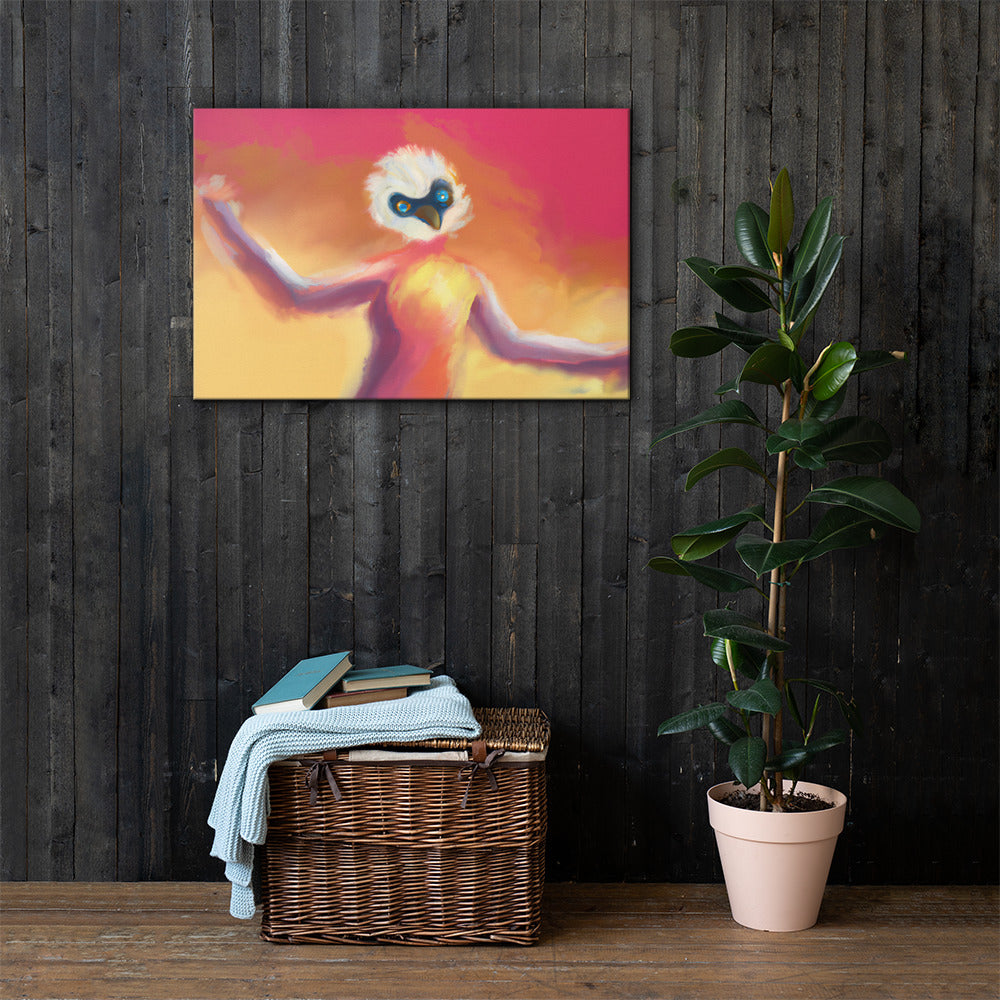 Night Owl, Animal Life, Surreal, Parody, Digital Art, Canvas Print, High Quality Image, For Home Decor & Interior Design