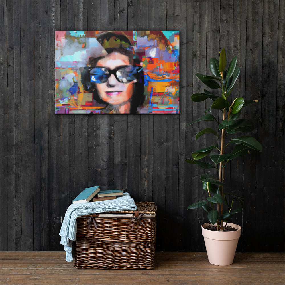 She Vibes, Sunglasses, Digital Art, Canvas Print, High Quality Image, For Home Decor & Interior Design