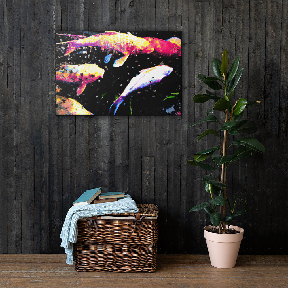 Koi, Animal Life, Digital Art, Canvas Print, High Quality Image, For Home Decor & Interior Design