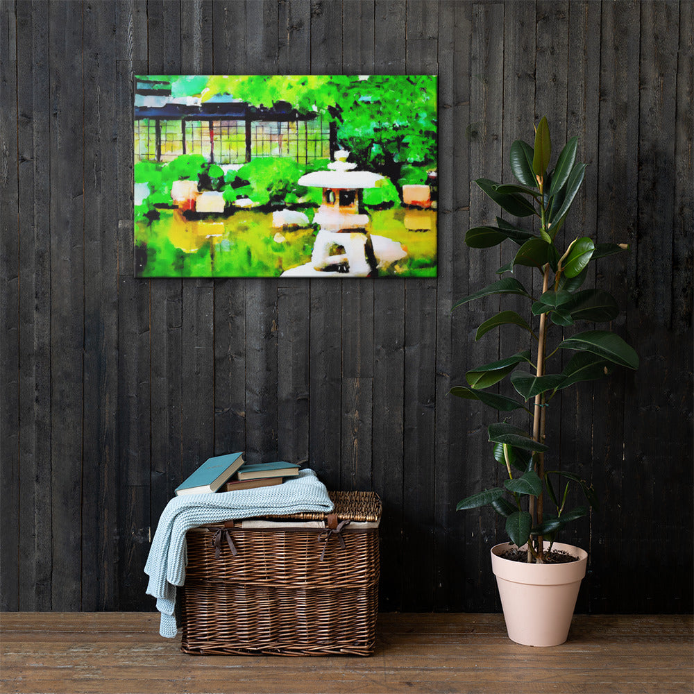 Japanese Garden, Scenics, Digital Art, Canvas Print, High Quality Image, For Home Decor & Interior Design