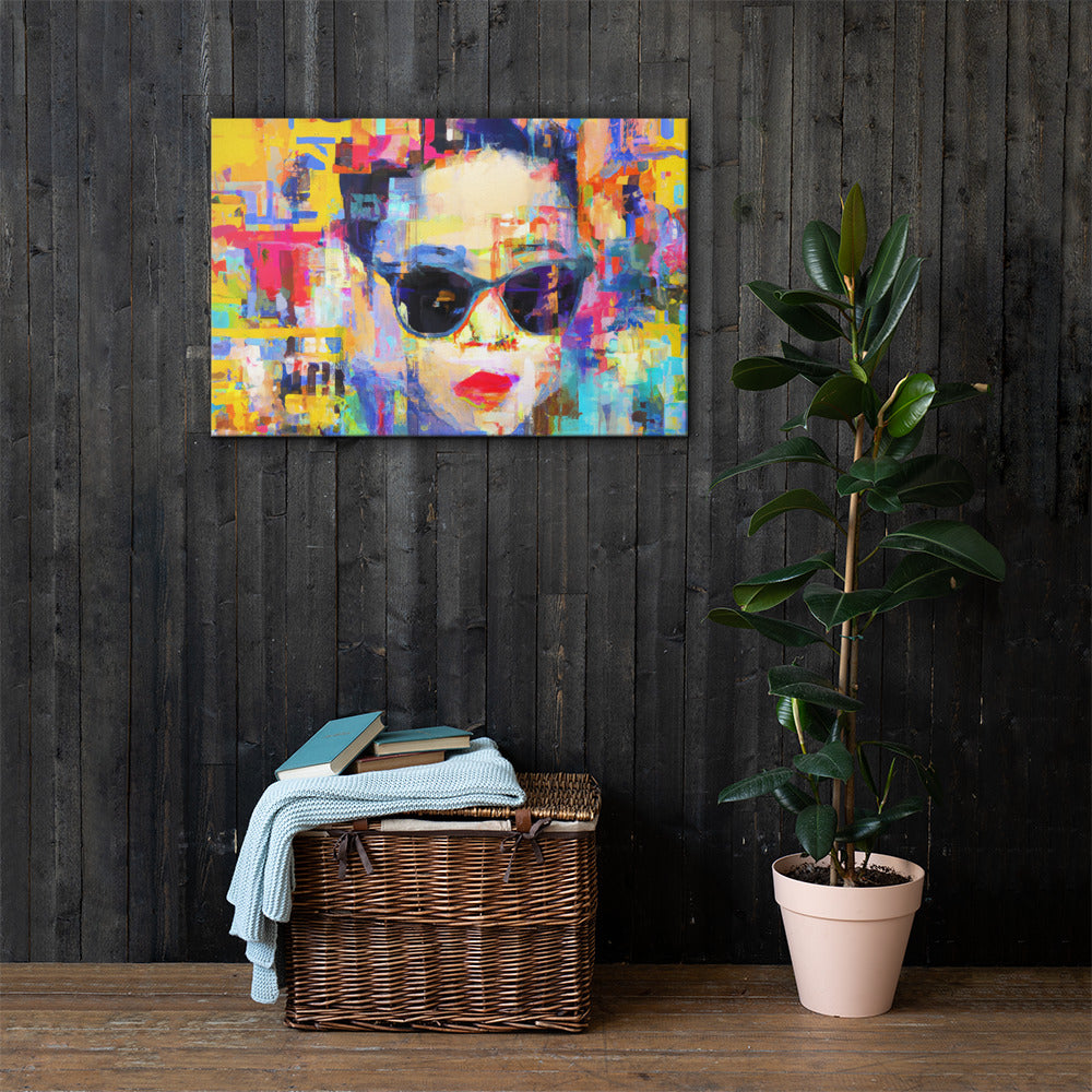 She Vibes, Sunglasses, Digital Art, Canvas Print, High Quality Image, For Home Decor & Interior Design