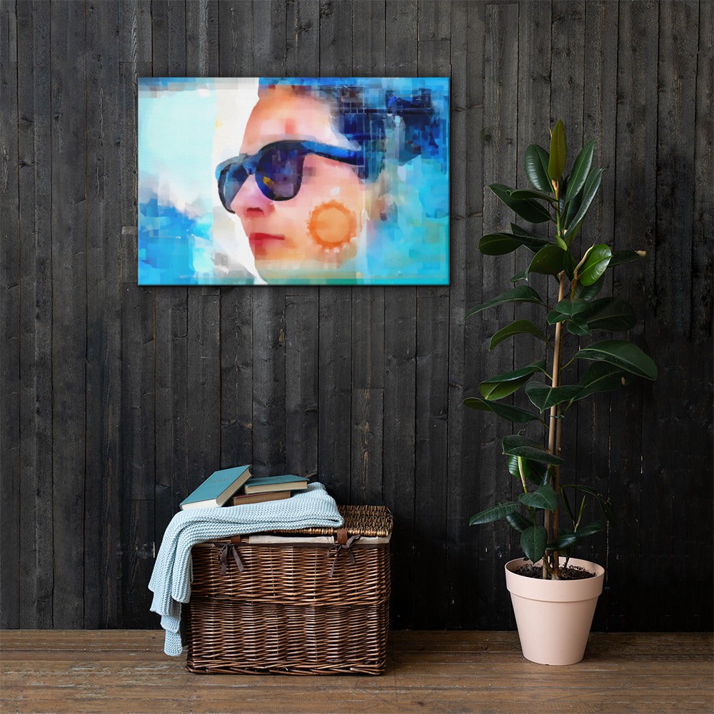 She Vibes, Sunglasses, Digital Art, Canvas Print, High Quality Image, For Home Decor & Interior Design