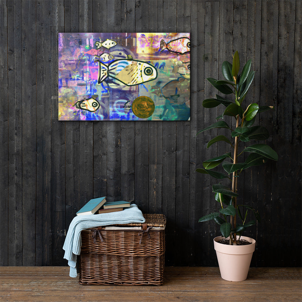 Fish, Animal Life, Digital Art, Canvas Print, High Quality Image, For Home Decor & Interior Design